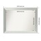 Brushed Sterling Silver Non-Beveled Custom Framed Bathroom Vanity Wall Mirror